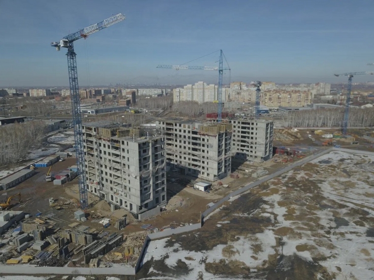 Строительство жилых корпусов в квартале «Зеленая река» ведется с опережением графика — омский минстрой #Экономика #Омск