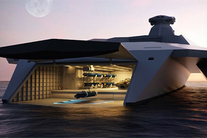 Британцы представили проект корабля будущего с беспилотником вместо мачт