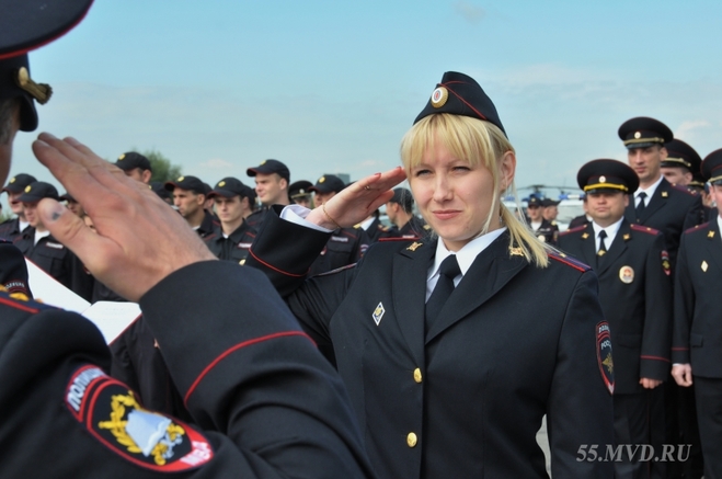 Омские полицейские отметили годовщину патрульно-постовой службы