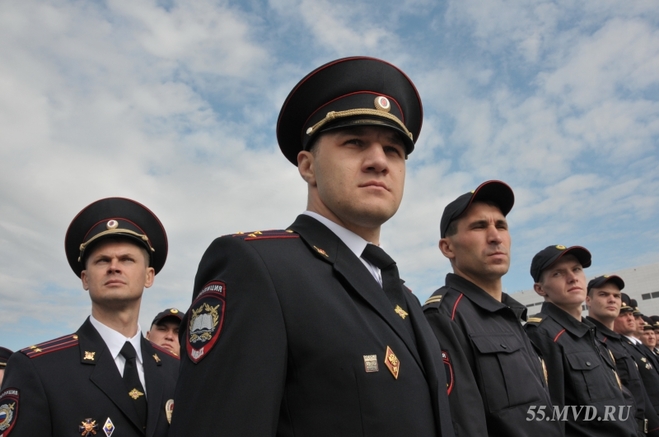 Омские полицейские отметили годовщину патрульно-постовой службы