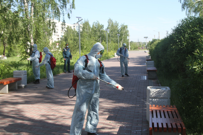 Омск на всякий случай обработали хлоркой от коронавируса #Новости #Общество #Омск