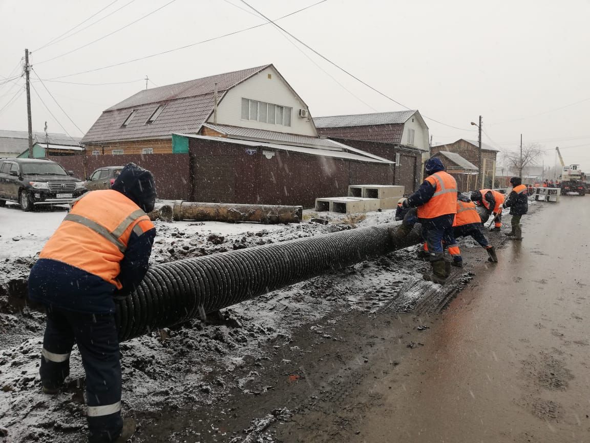 В Немецком поселке, который постоянно топит, делают ливневку #Омск #Общество #Сегодня