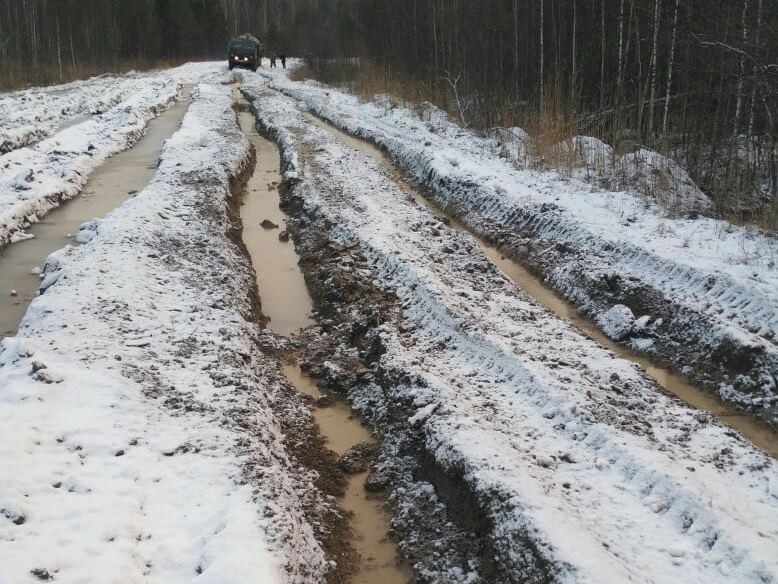 На севере Омской области с наступлением зимы решили подремонтировать дорогу #Новости #Общество #Омск
