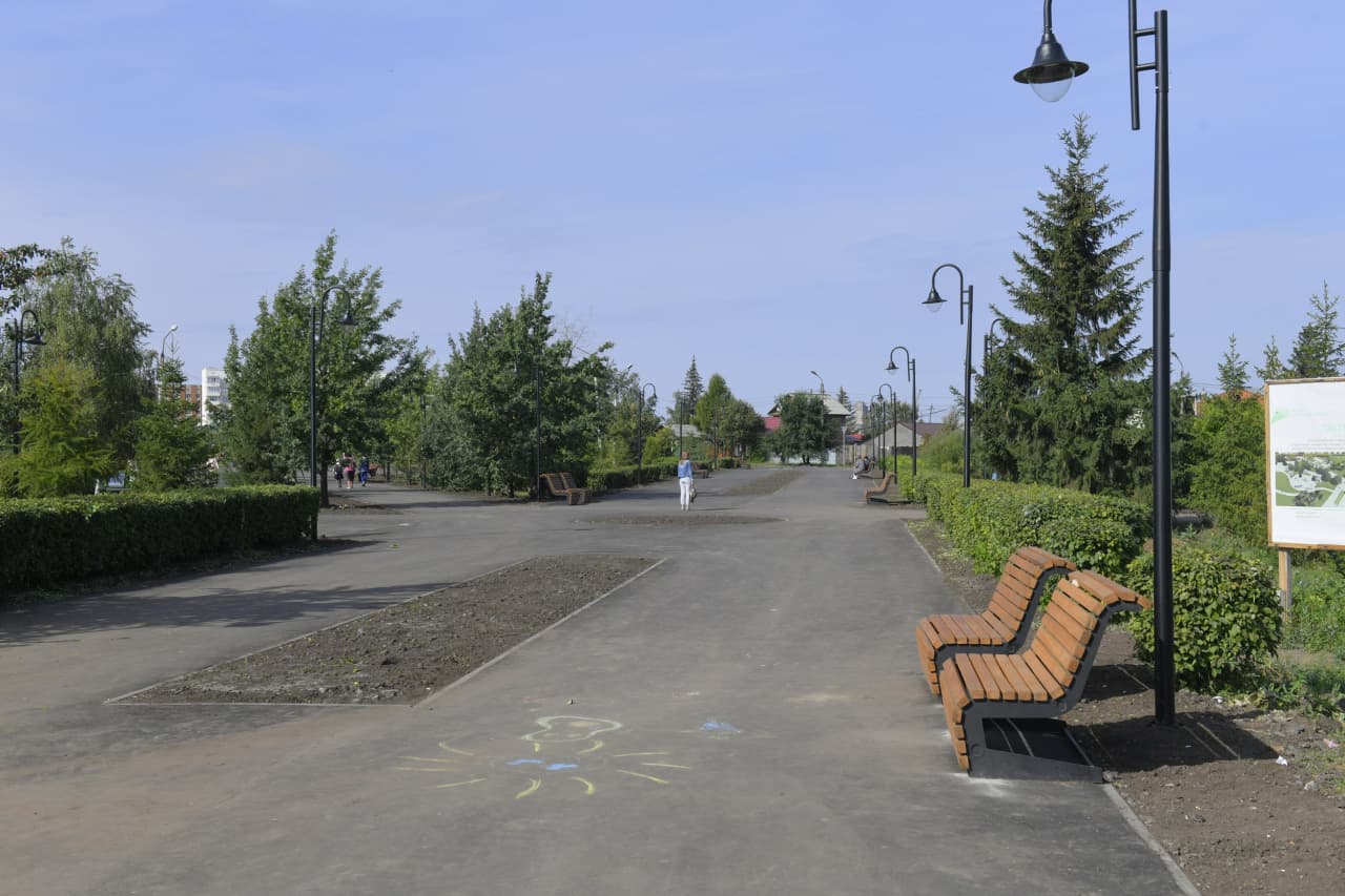 После разноса Фадиной в Порт-Артуре доделали сквер #Новости #Общество #Омск