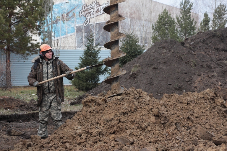 Все начинается с бетона: смотрим, как в Омске готовят место для новой стелы #Омск #Общество #Сегодня