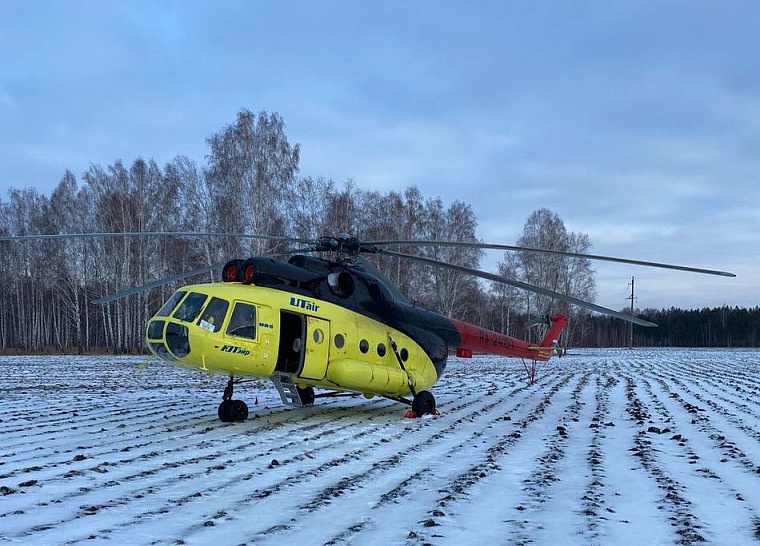 Вертолет, летевший в Омск из Тюмени, экстренно сел из-за стружки #Омск #Общество #Сегодня