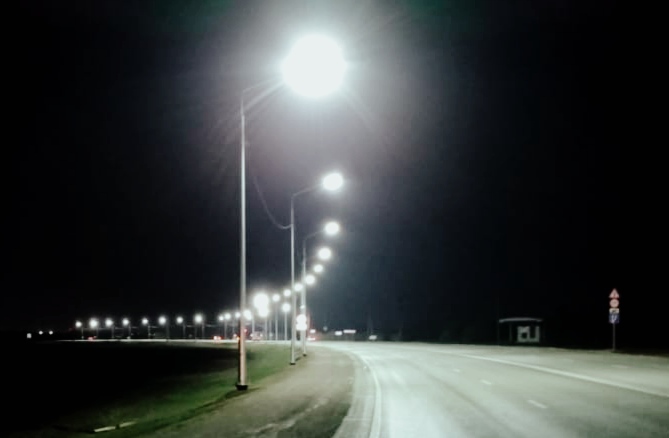 На омской «трассе смерти» установили фонари #Омск #Общество #Сегодня
