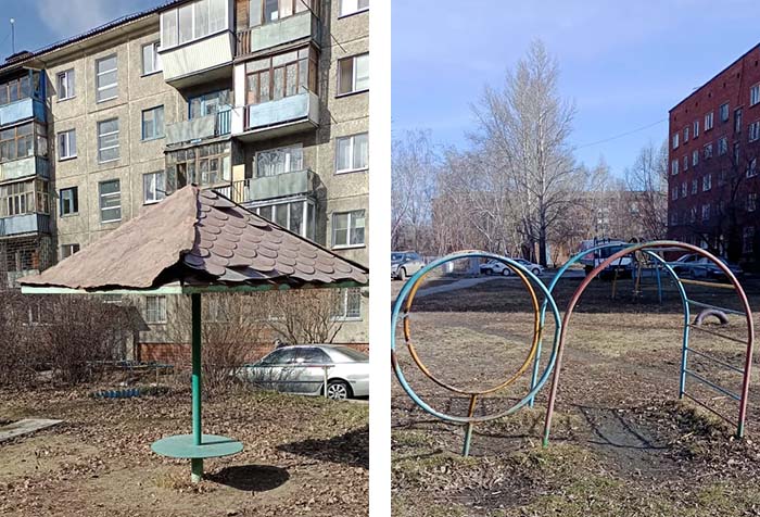 Во дворе еще одного дома в «Амуре» появилась детская площадка #Омск #Общество #Сегодня
