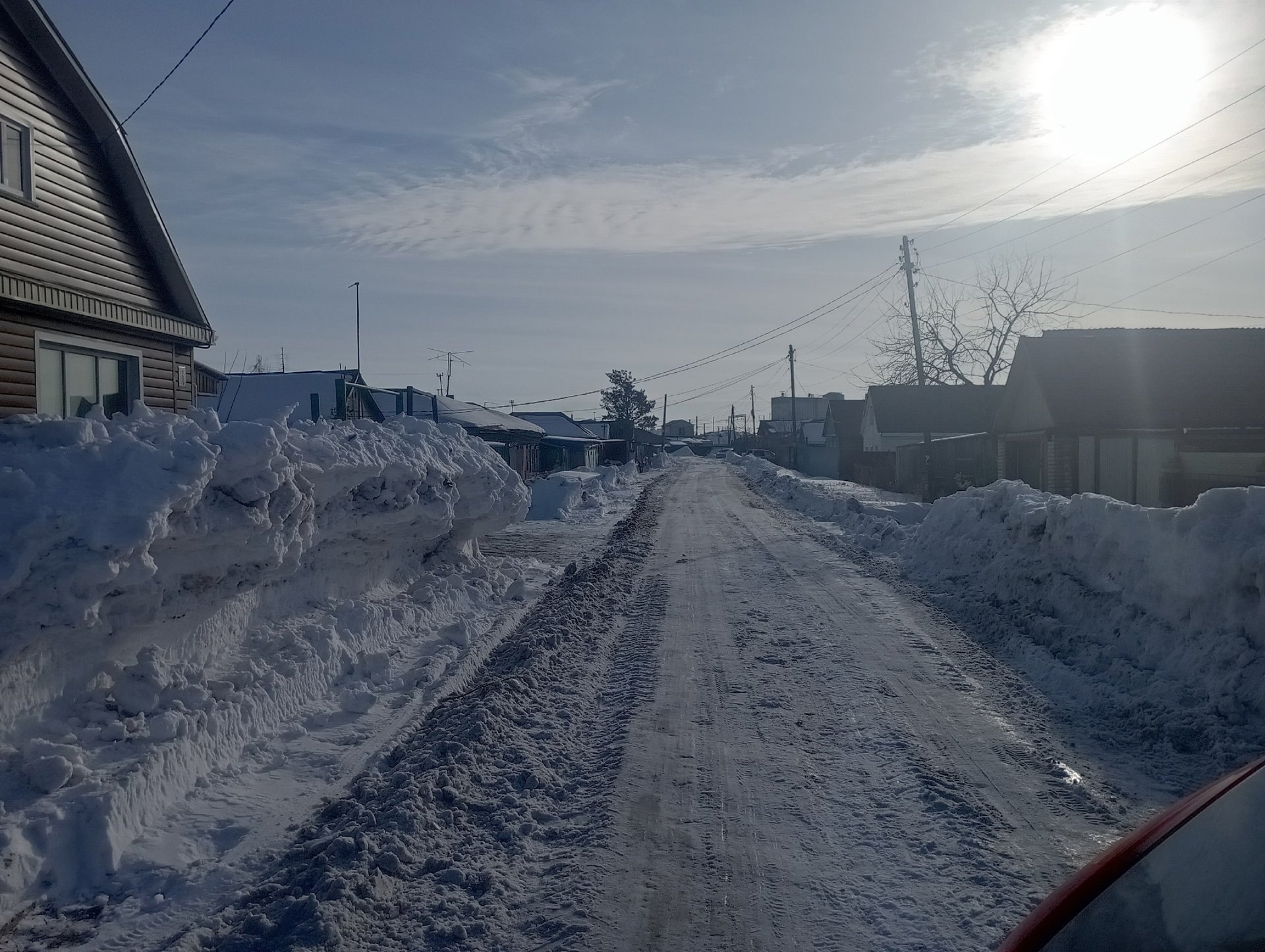 Жители частного сектора в Омске жалуются на кучи снега #Омск #Общество #Сегодня