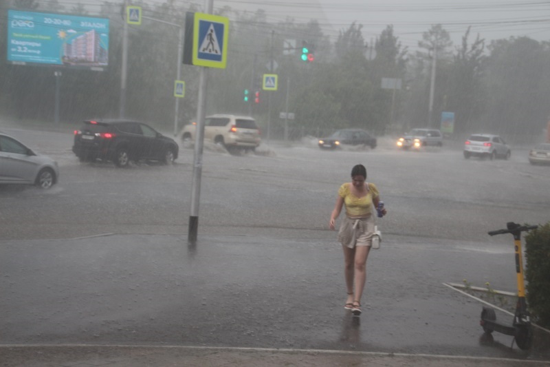 Затопило все: Омск поплыл после мощного ливня #Омск #Общество #Сегодня