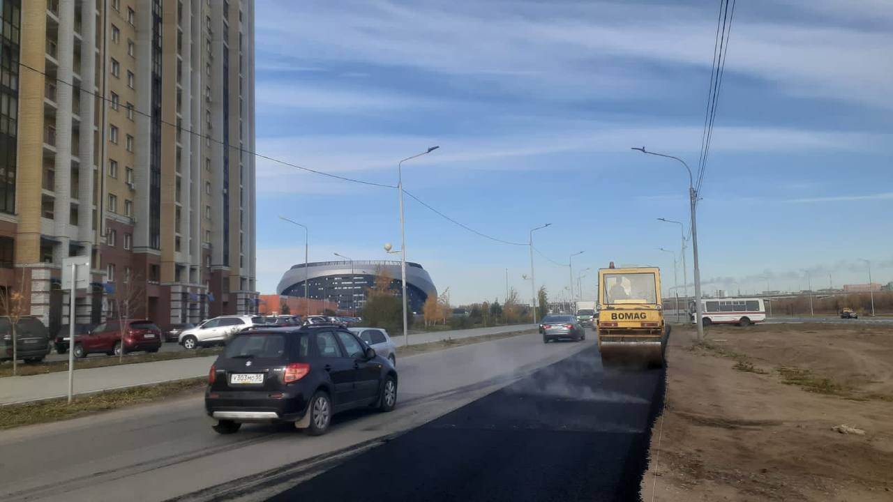 В Омске отремонтировали дорогу к «G-Drive Арене» #Омск #Общество #Сегодня