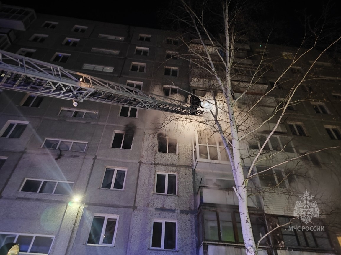 При пожаре в омской девятиэтажке пострадали два человека #Новости #Общество #Омск