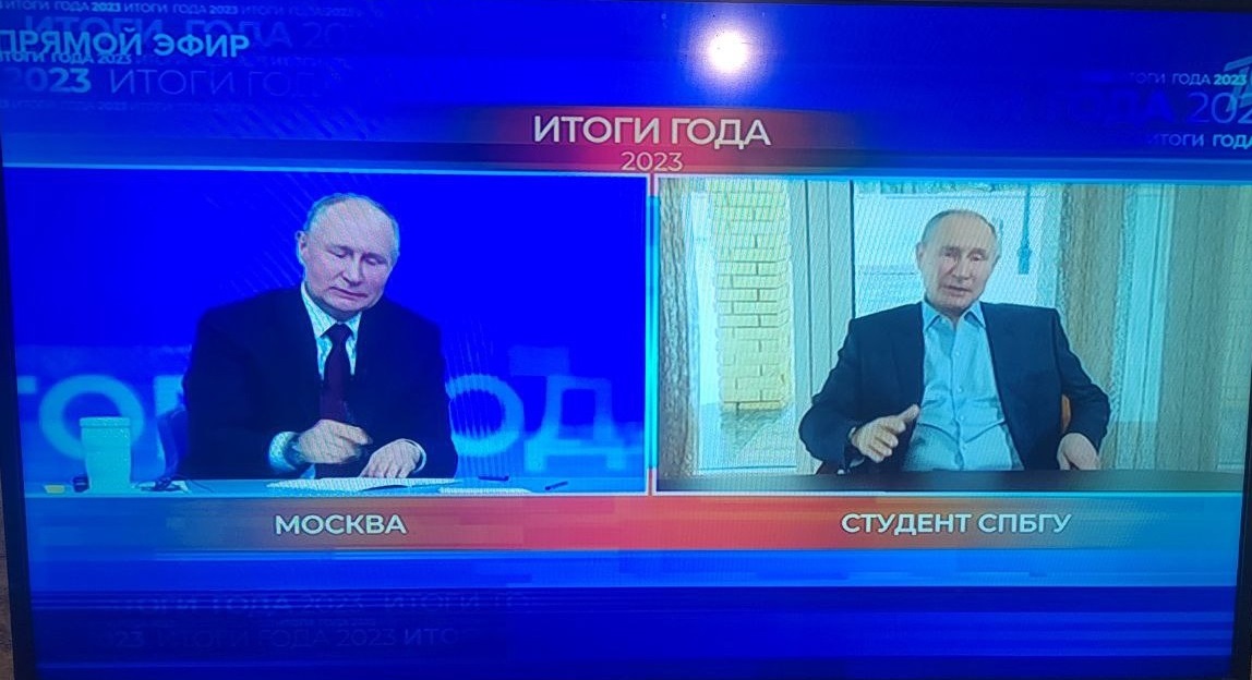 Двойник Путина прорвался на прямую линию #Омск #Общество #Сегодня